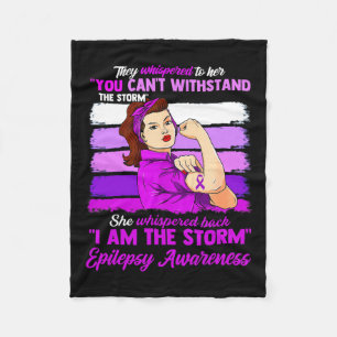 Frauen Ich bin die Storm Epilepsy-Kriegerin Fleecedecke