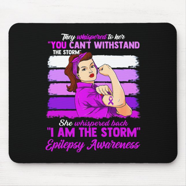 Frauen Ich bin die Storm Epilepsy-Kriegerin Mousepad (Vorne)