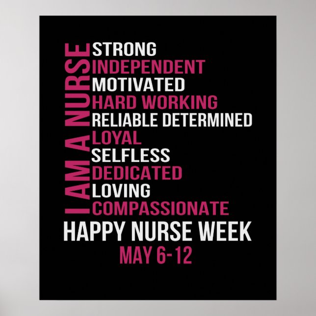 Frauen ich bin eine Krankenschwester glückliche Kr Poster (Vorne)
