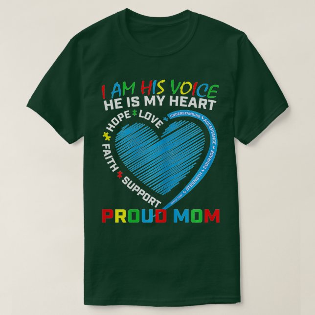 Frauen, ich bin seine Stimme, er ist mein Herz Aut T-Shirt (Design vorne)