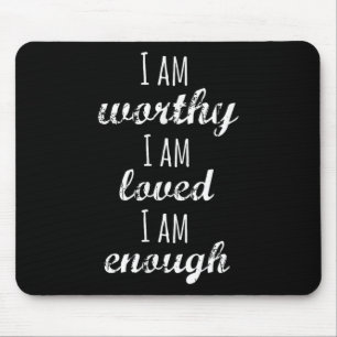 Frauen Ich bin würdig Motivations-Christentum Mousepad