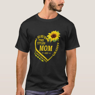 Frauen Ich habe zwei Titeln Mama und Granny Mütter T-Shirt