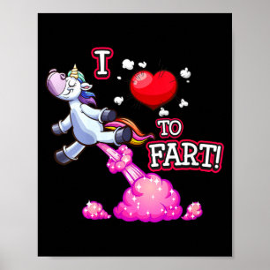 Frauen Ich Liebe Furzen Ein Einhorn Liebe Furz Ich Poster
