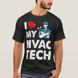 Frauen Ich Liebe mein HVAC Tech Funny HVAC Technic T-Shirt