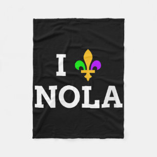 Frauen Ich Liebe New Orleans Fleur De Lis Herz Sou Fleecedecke
