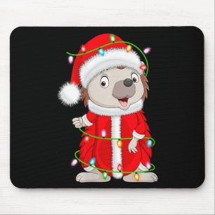 Frauen Igel Weihnachtsbeleuchtung Santa Kostüm Sch Mousepad