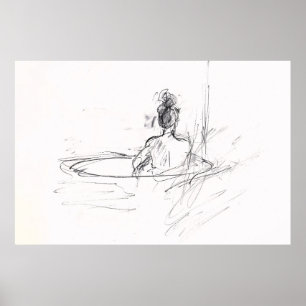Frauen im Bathtub-Sketch - Poster