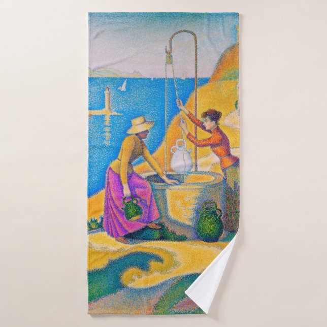 Frauen im Brunnen, Signac Badehandtuch (Badehandtuch)