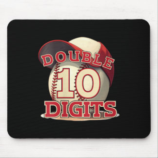 Frauen im Doppelstelz Baseball Lover 10 Jahre alt  Mousepad
