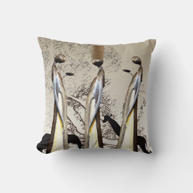 Frauen im Dschungel Kissen (Vorderseite)