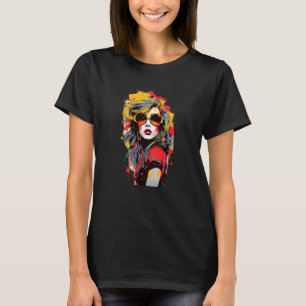 Frauen im grafischen T-Shirt der 90er Jahre