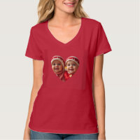 Frauen im Herzen T - Shirt zwei Fotos hinzufügen