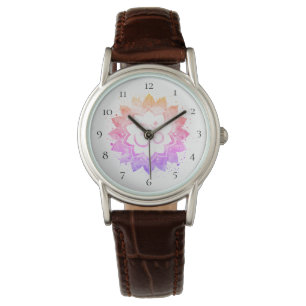 *~* Frauen im neuen Alter Blume Lotus Mandala Armbanduhr