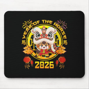 Frauen im neuen Jahr 2026 chinesisches Pferd im Ja Mousepad