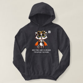 Frauen im neuen Jahr, gleich ich dunkel Hoodie