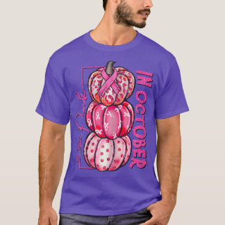 Frauen im Oktober tragen wir Pink Pumpkin Leopard  T-Shirt