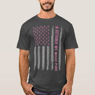 Frauen im Oktober tragen wir rosa Brustkrebs-Aware T-Shirt