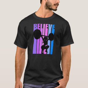Frauen im Retro Weibchen WeightHebe Frauen Beli T-Shirt