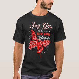 Frauen im Roten Schmetterling des HIV-Kriegers T-Shirt
