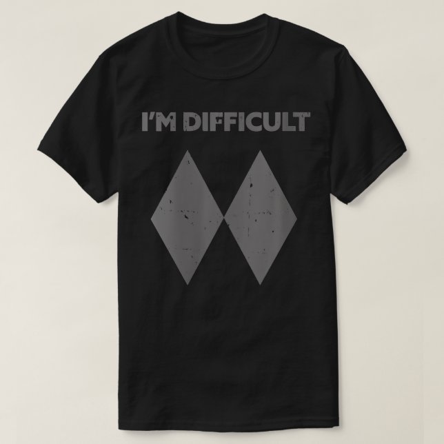 Frauen im schwierigen lustigen Doppelschwarzen Dia T-Shirt (Design vorne)
