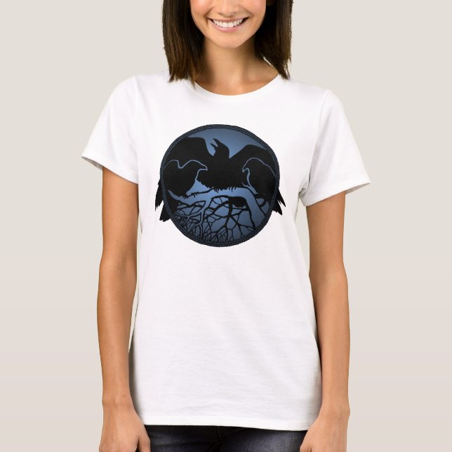 Frauen im Shirt der Raven Art Ladys Crow / Raven T (Vorderseite)