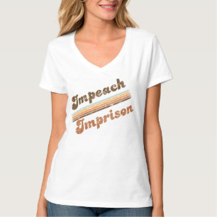 Frauen Impeach Imprison V-Ausschnitt T-Shirt
