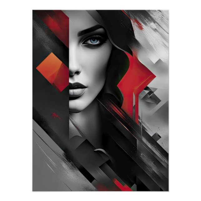 Frauen in Abstrakten Schichten Poster (Vorderseite)