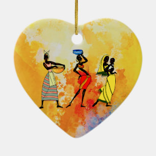 Frauen in Afrika Keramik Ornament