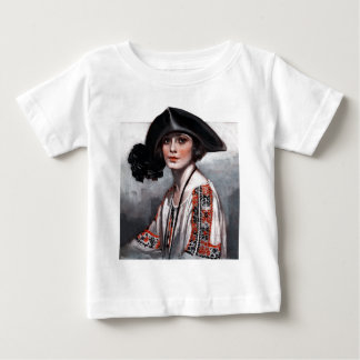 Frauen in bestickter Bluse Baby T-shirt