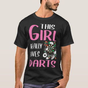 Frauen in Darts Player geben diesem Mädchen wirkl T-Shirt