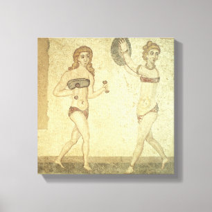 Frauen 'in den Bikinis Leinwanddruck