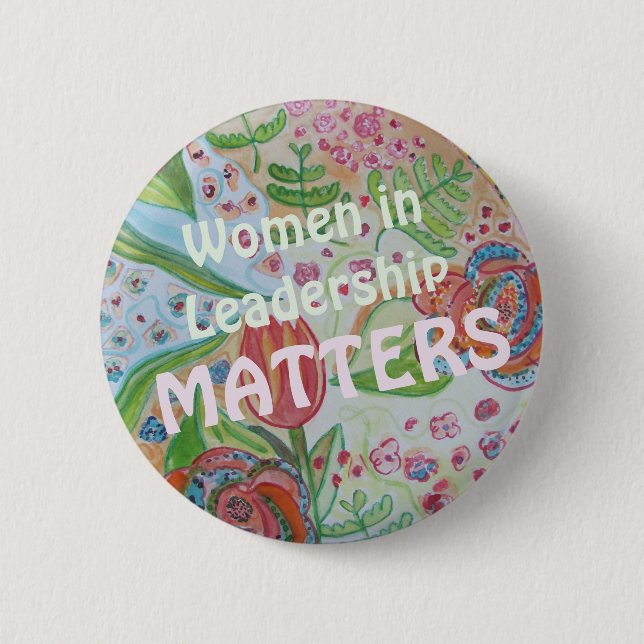 Frauen in den Führungs-Angelegenheiten Button (Vorderseite)