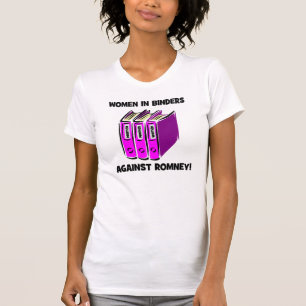 Frauen in den Mappen gegen Romney T-Shirt
