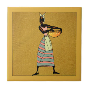 Frauen in der Keramik Afrikas Fliese