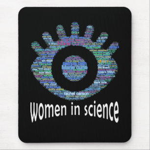 Frauen in der Wissenschaft Mädchen Augen Word Fill Mousepad