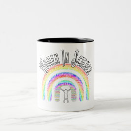 Frauen in der Wissenschaft regnen Word Filledesign Zweifarbige Tasse