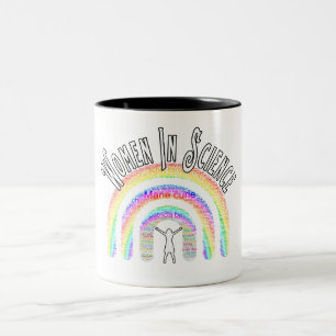 Frauen in der Wissenschaft regnen Word Filledesign Zweifarbige Tasse