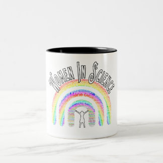 Frauen in der Wissenschaft regnen Word Filledesign Zweifarbige Tasse