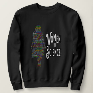 Frauen in der Wissenschaft Silhouette Wortschatz Sweatshirt