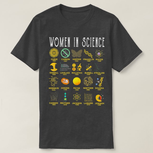 Frauen in der Wissenschaft T-Shirt (Design vorne)