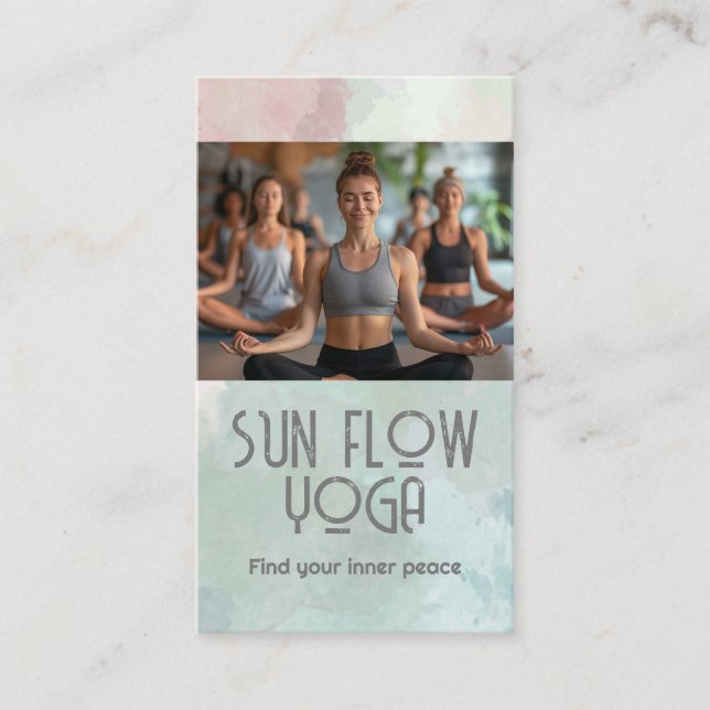 Frauen in der Yoga-Klasse Visitenkarte (Vorderseite)