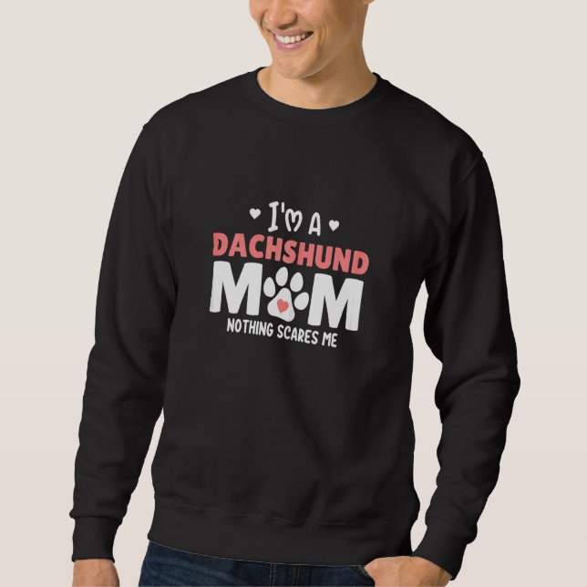 Frauen in einer Dackel Mama nichts interessiert mi Sweatshirt (Vorderseite)