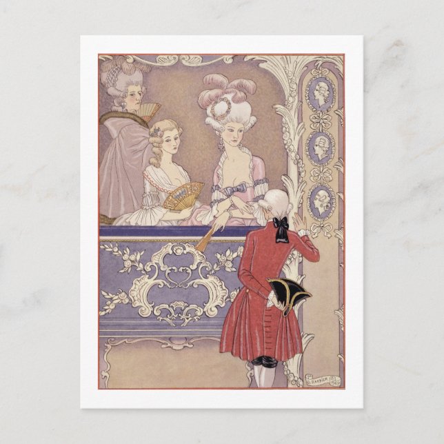 Frauen in einer Theaterbox, Abbildung von 'Les Lia Postkarte (Vorderseite)