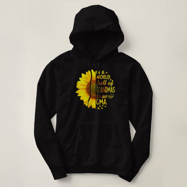 Frauen In einer Welt voller Großmütter ist Oma Sun Hoodie (Design vorne)