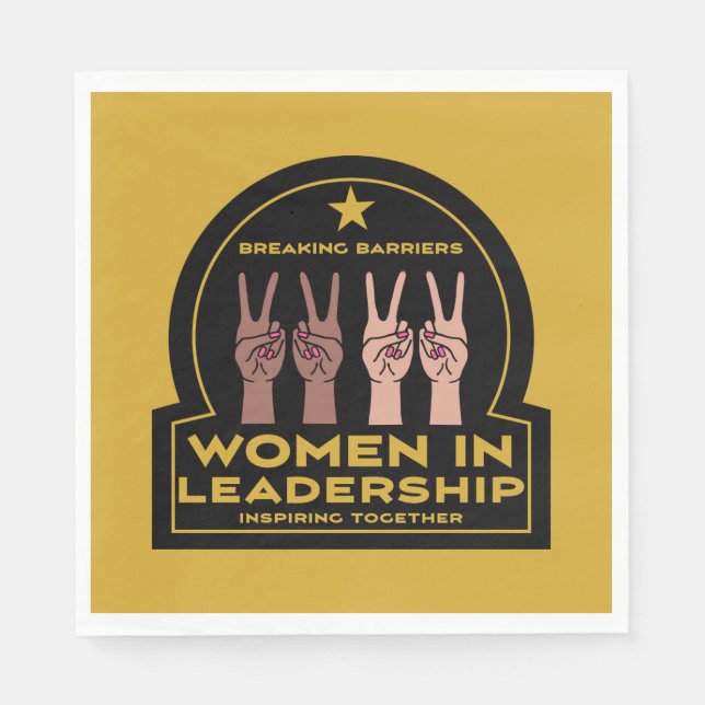 Frauen in Führungspositionen Serviette (Vorderseite)