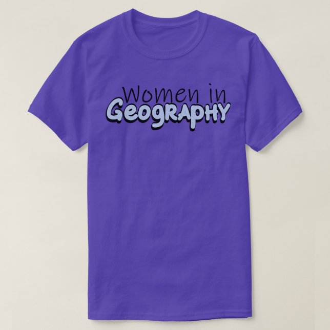 Frauen in Geografie T-Shirt (Design vorne)