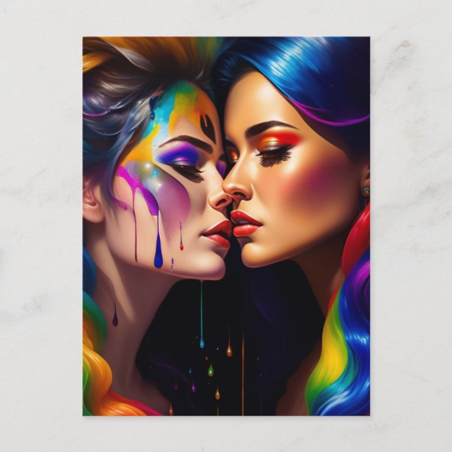 Frauen in Liebe Postkarte (Vorderseite)
