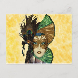 Frauen in Maskenart Postkarte