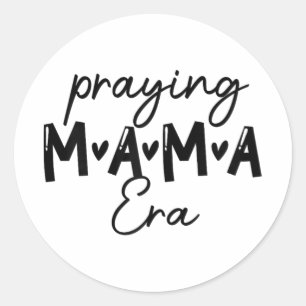 Frauen in meiner betenden Mama-Ära-Mama Christlich Runder Aufkleber