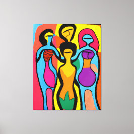 Frauen in Mesmerisiering Art Brut und Psychedelic Leinwanddruck